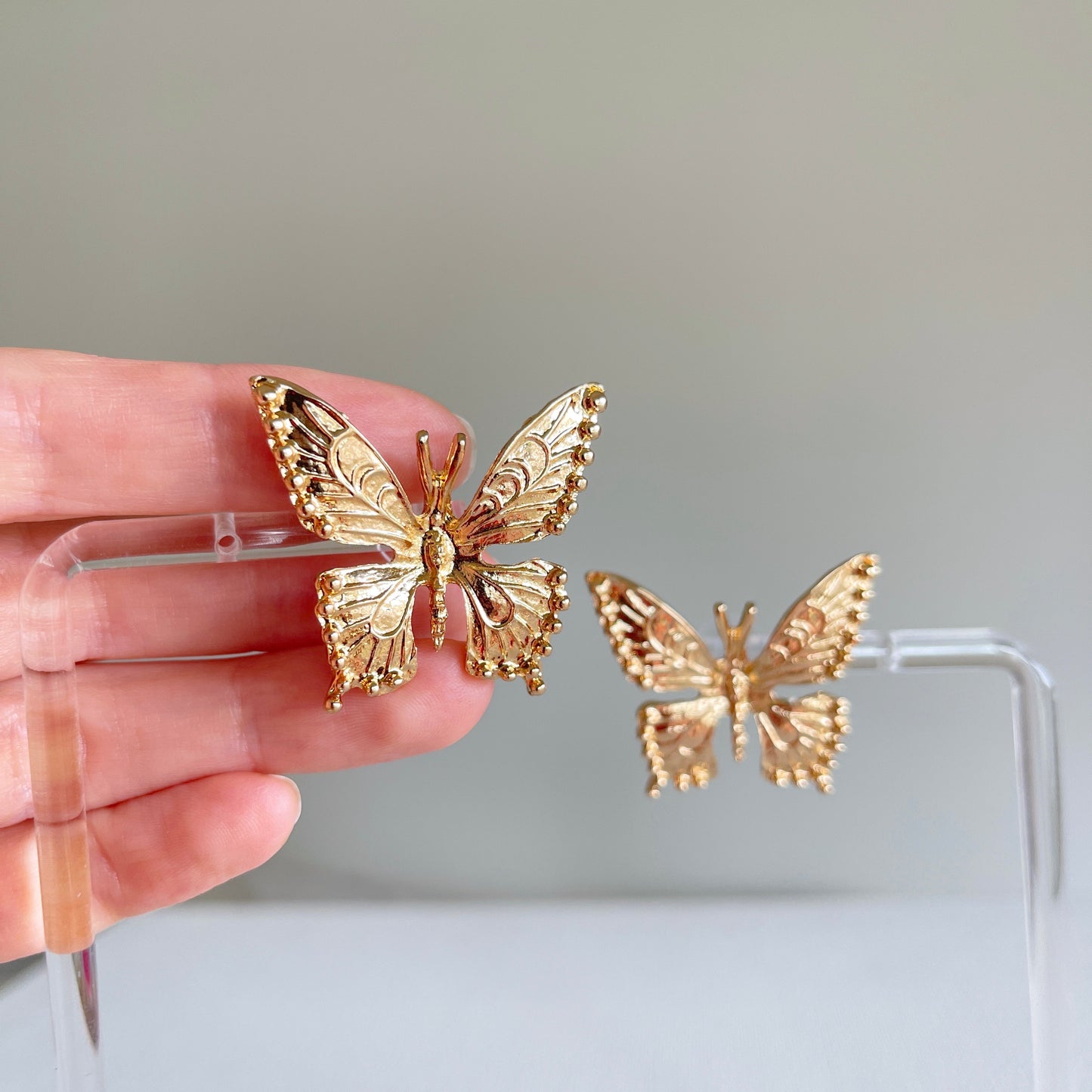 Gold Butterfly Earrings