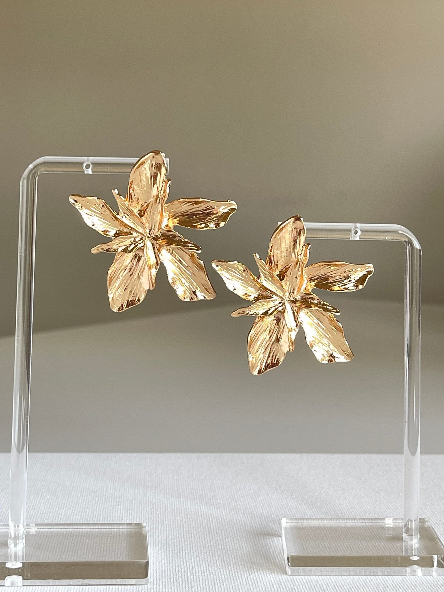 Gold Flower Earrings