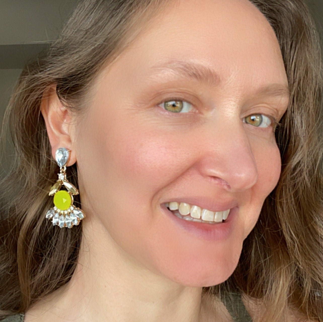 Geometric Crystal Earrings