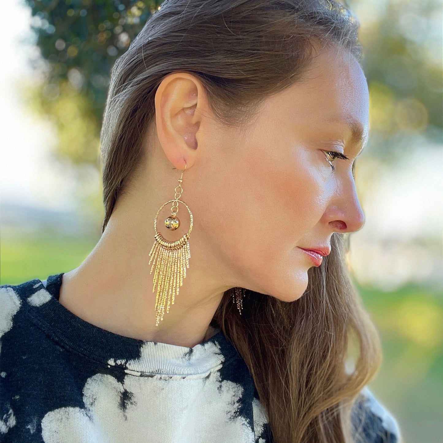 Gold Fringe Earrings