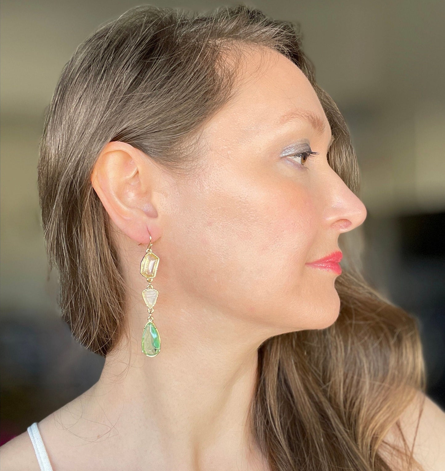 Teardrop Gem Earrings
