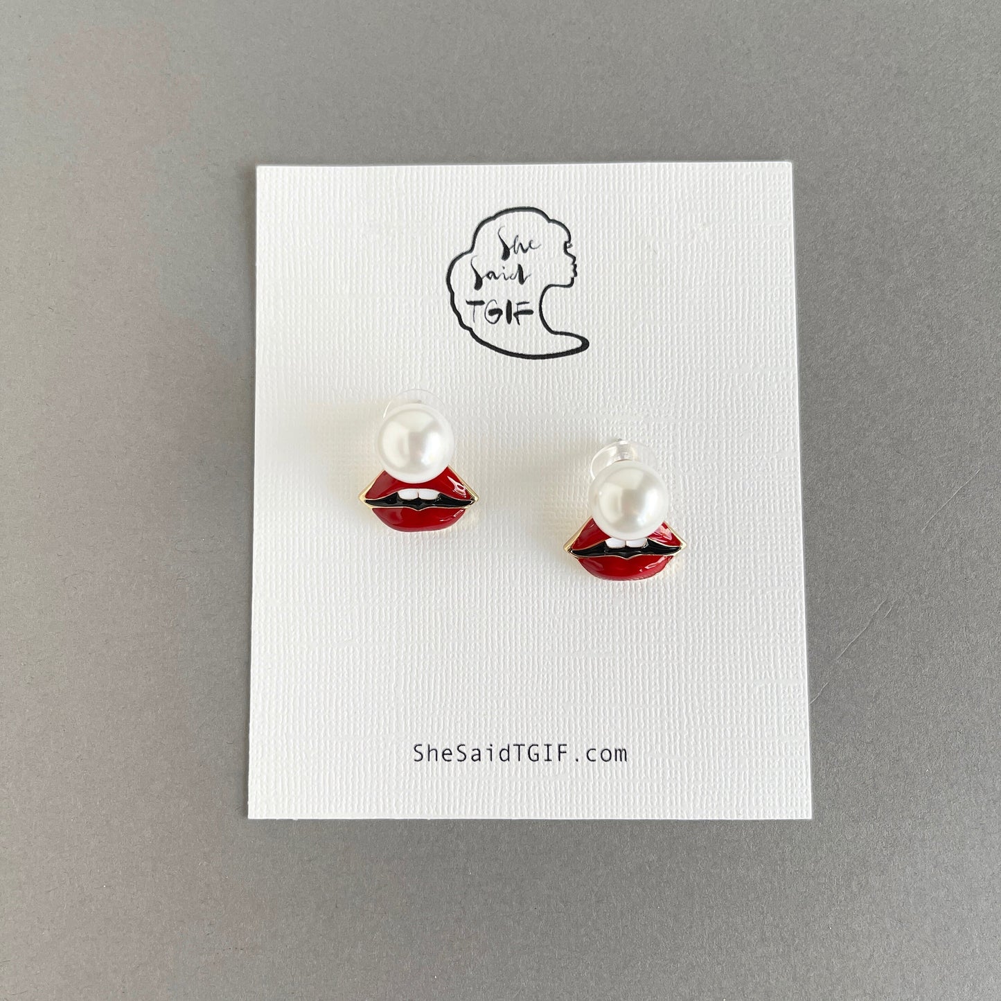 Red Lips Earrings