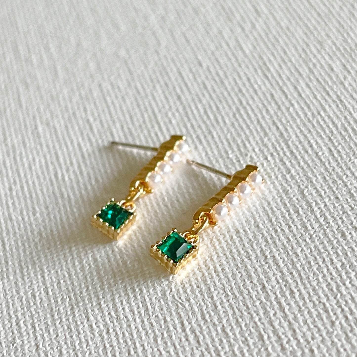 Emerald Green Studs