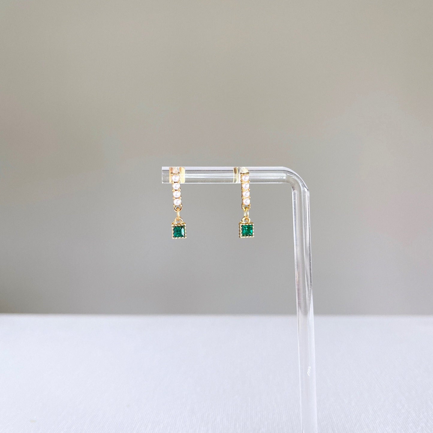 Emerald Green Studs