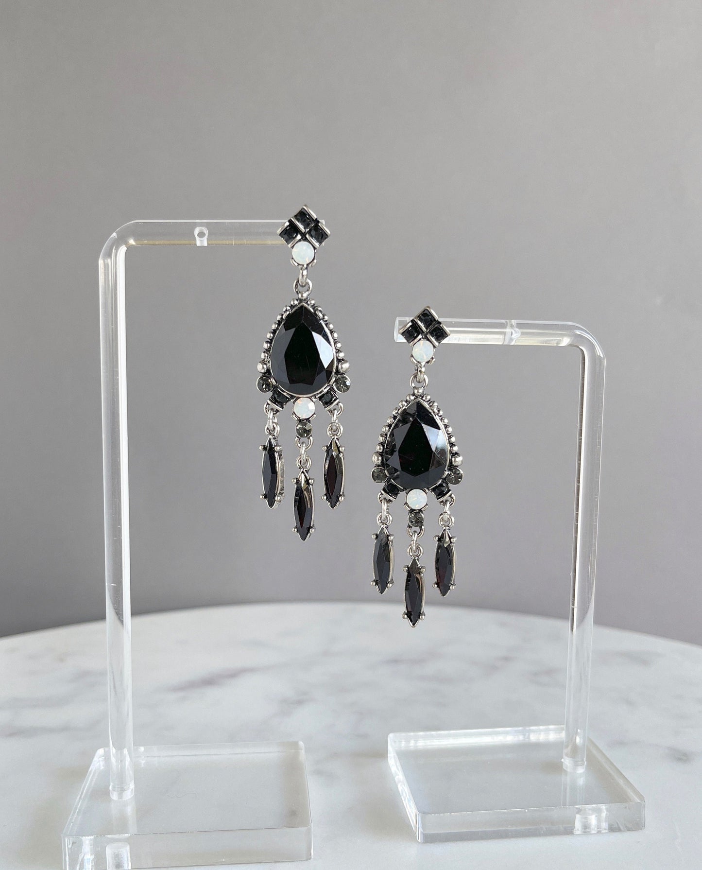 Black Chandelier Earrings
