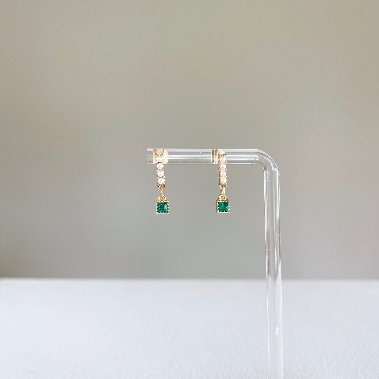 Emerald Green Studs
