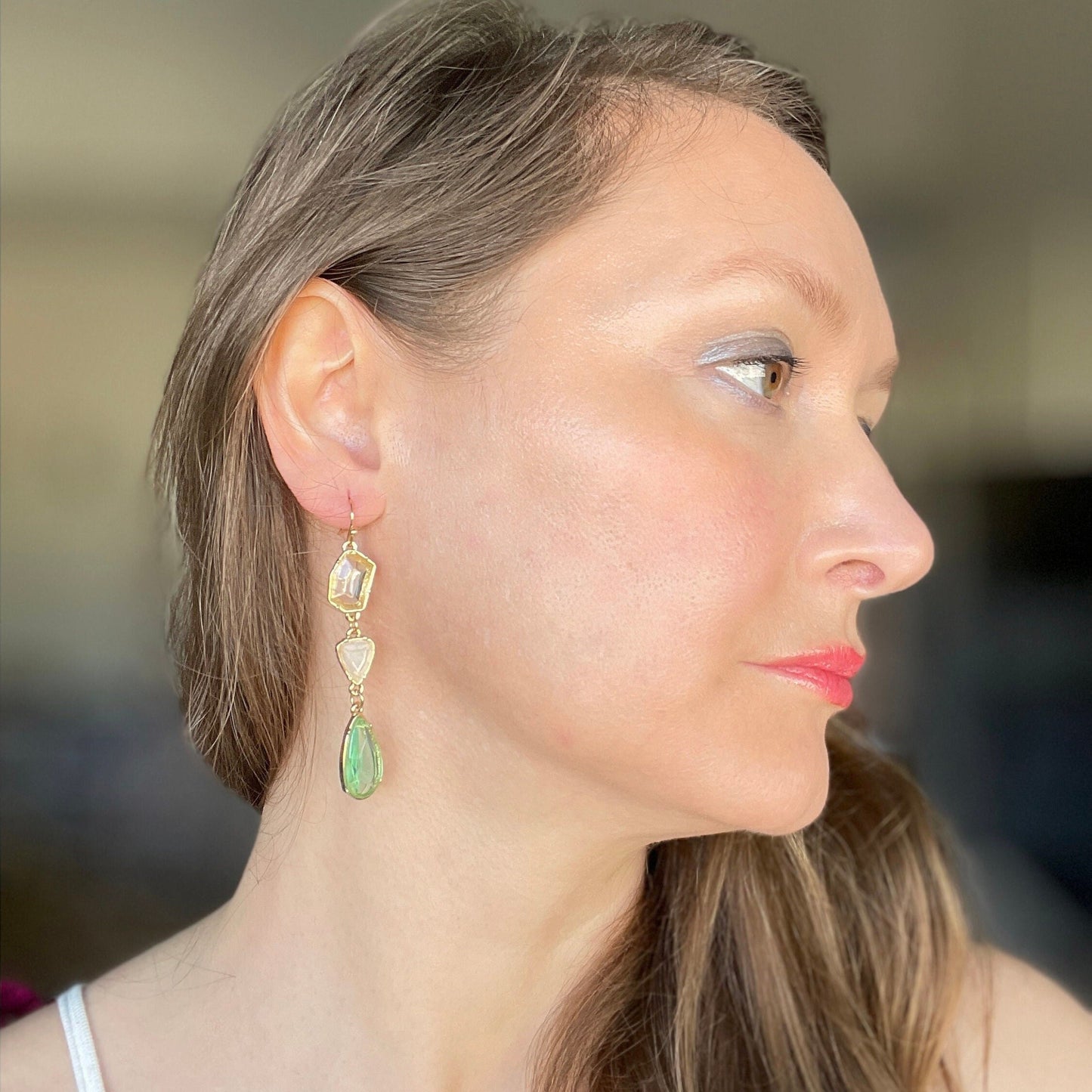 Teardrop Gem Earrings