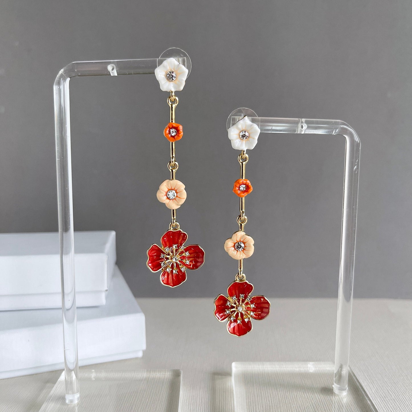 Flowers Drop Earrings