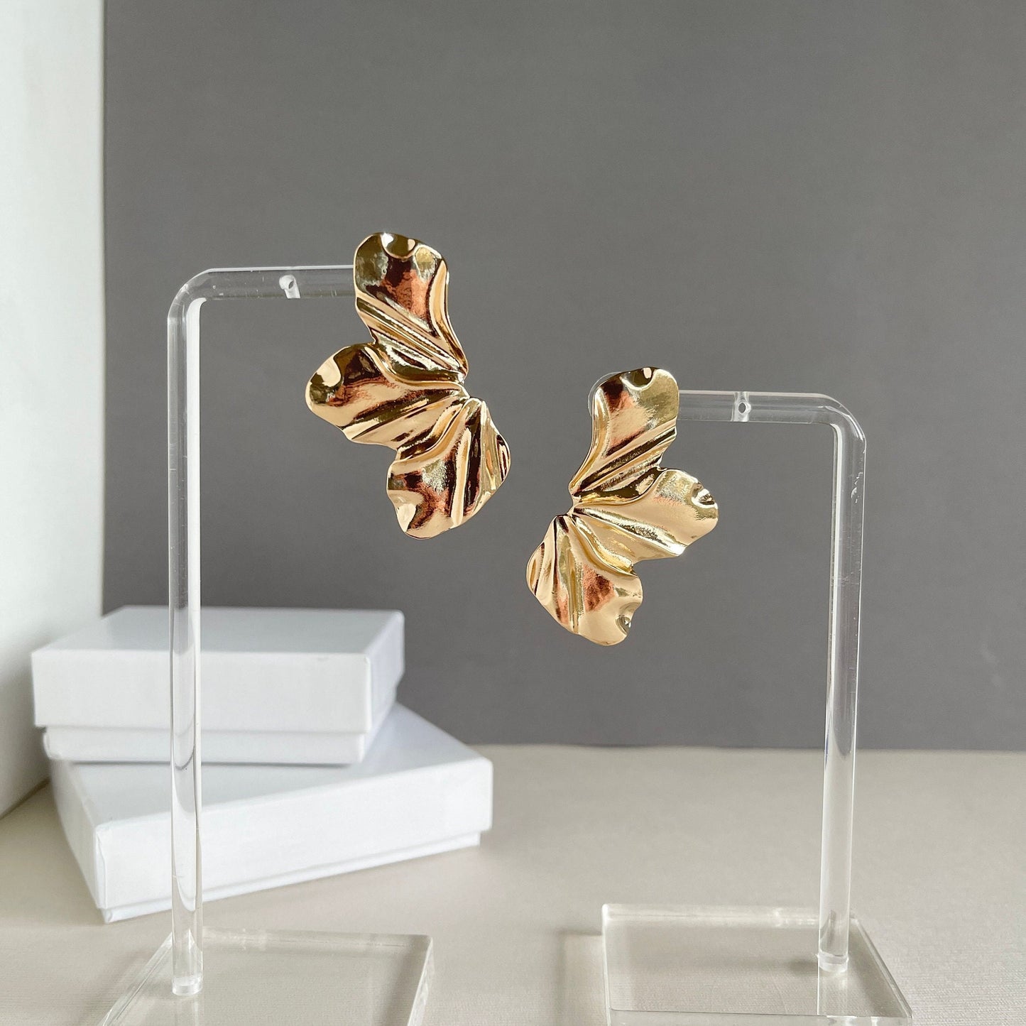 Gold Petals Earrings