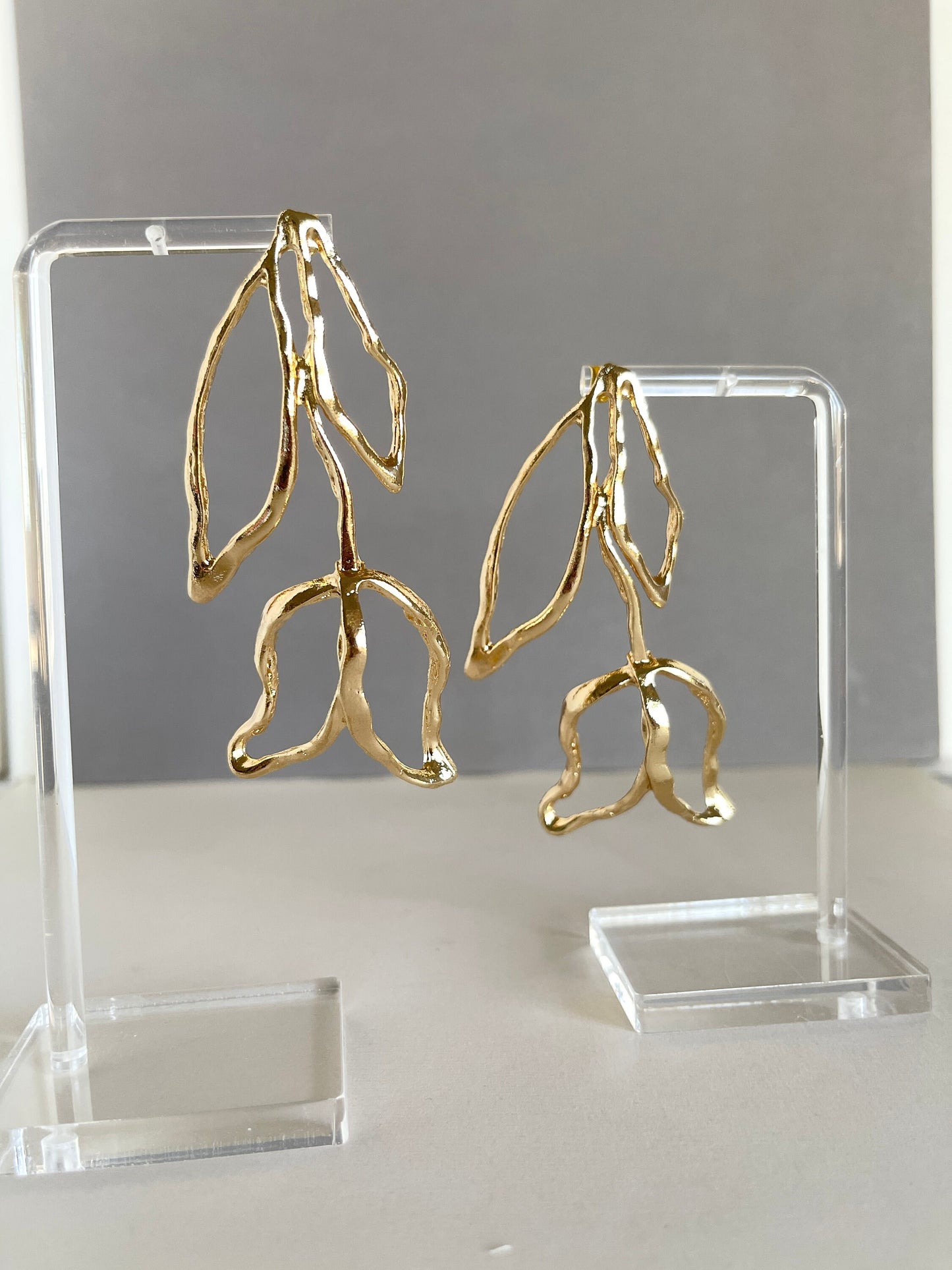 Gold Tulip Earrings