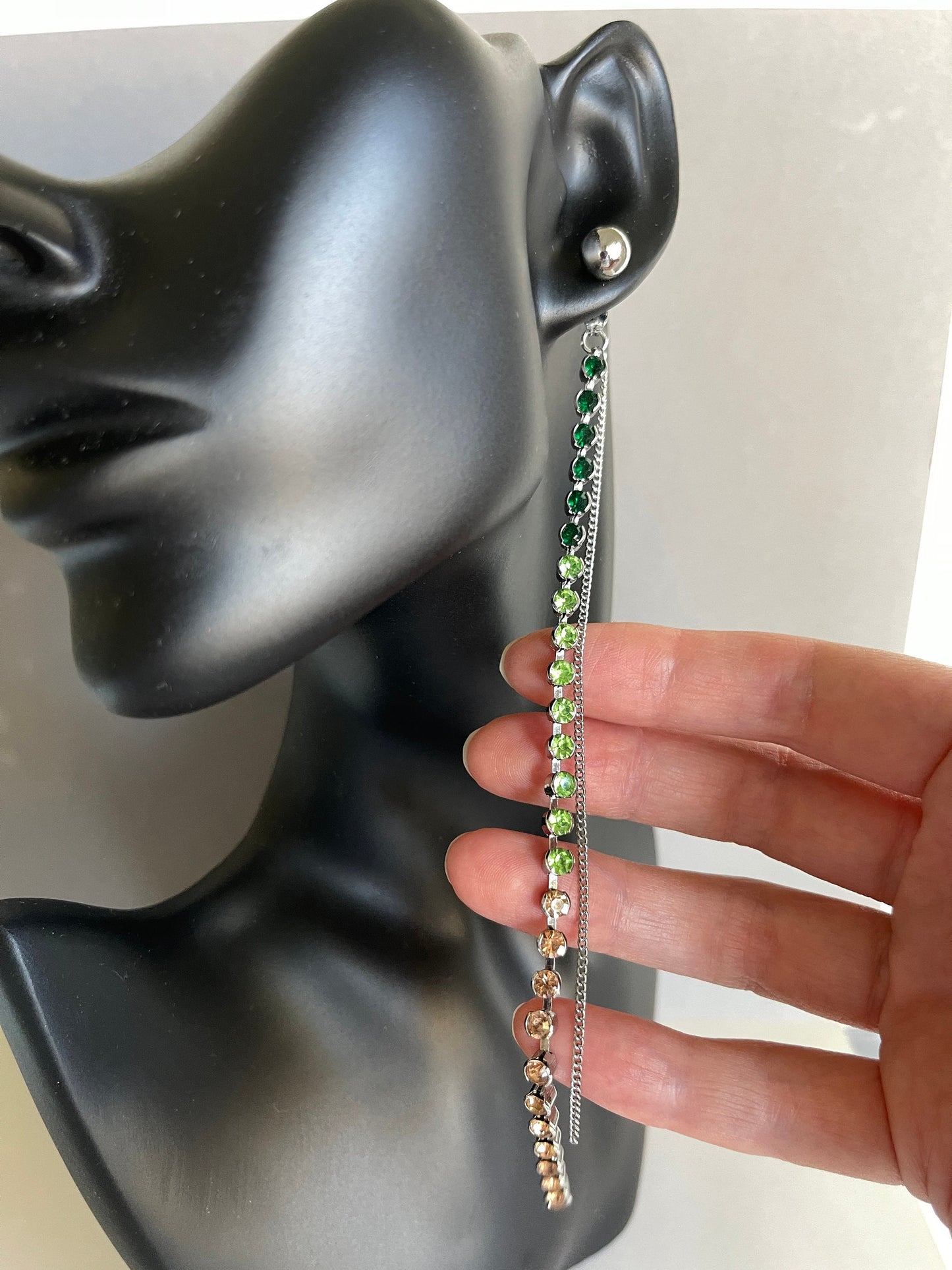 Colorful Rhinestone Single Earrings