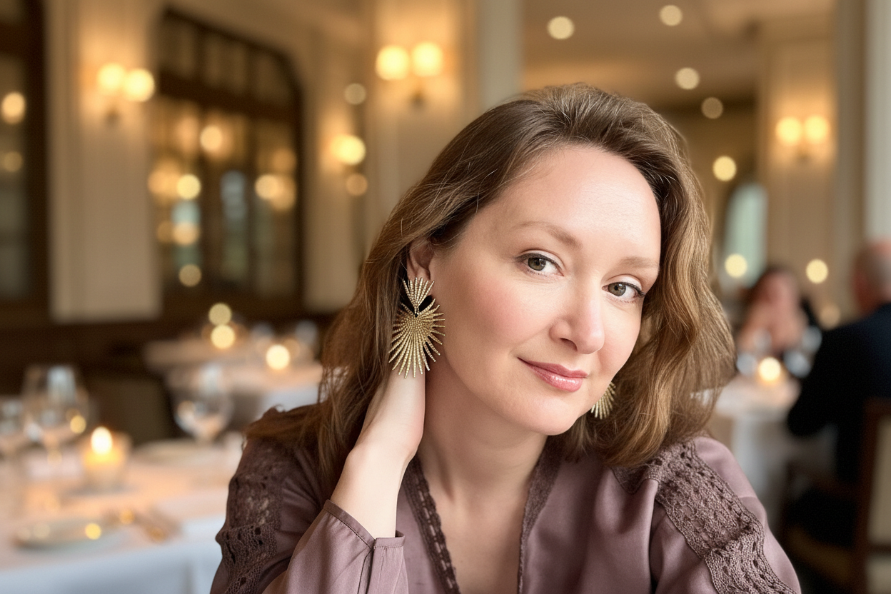 Gold Star Statement Earrings