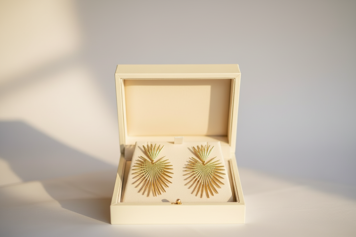 Gold Star Statement Earrings