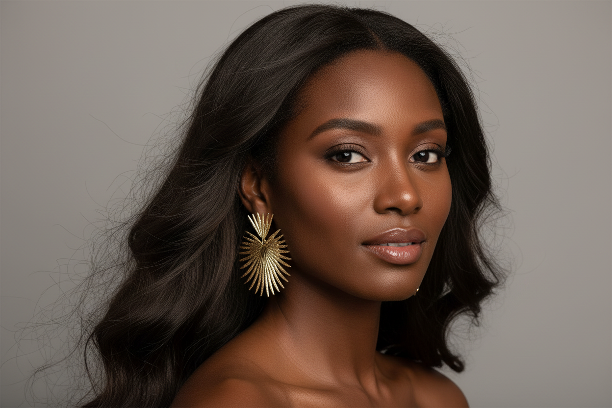 Gold Star Statement Earrings