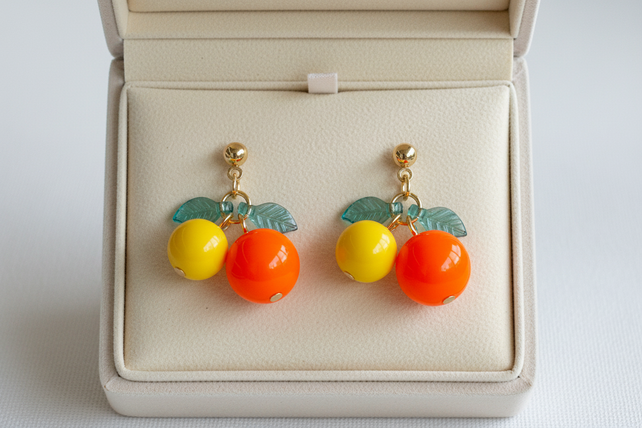 Red Cherry Earrings — Lightweight Everyday Jewelry — Gift For Her