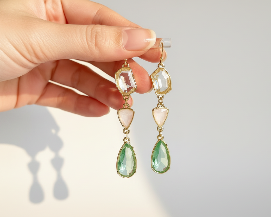 Teardrop Gem Earrings
