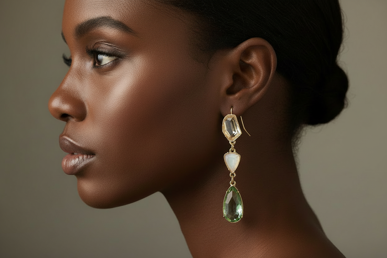 Teardrop Gem Earrings