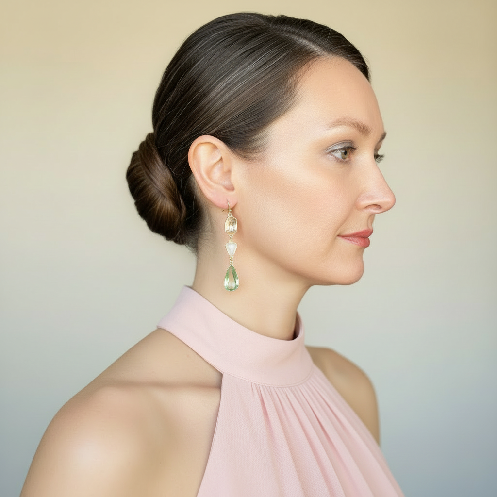 Teardrop Gem Earrings