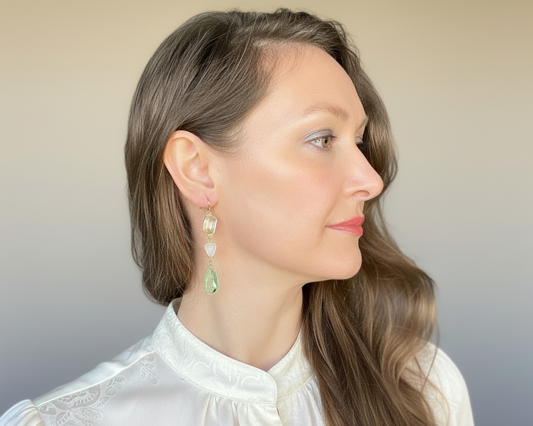 Teardrop Gem Earrings