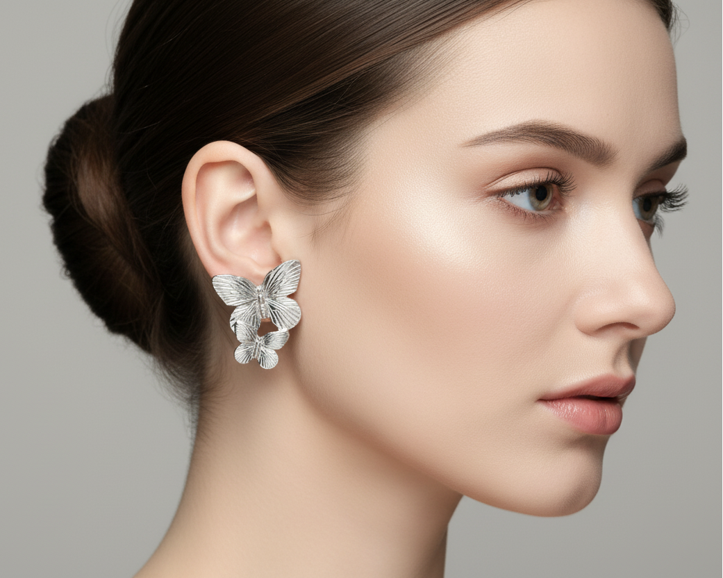 Gold Butterfly Earrings