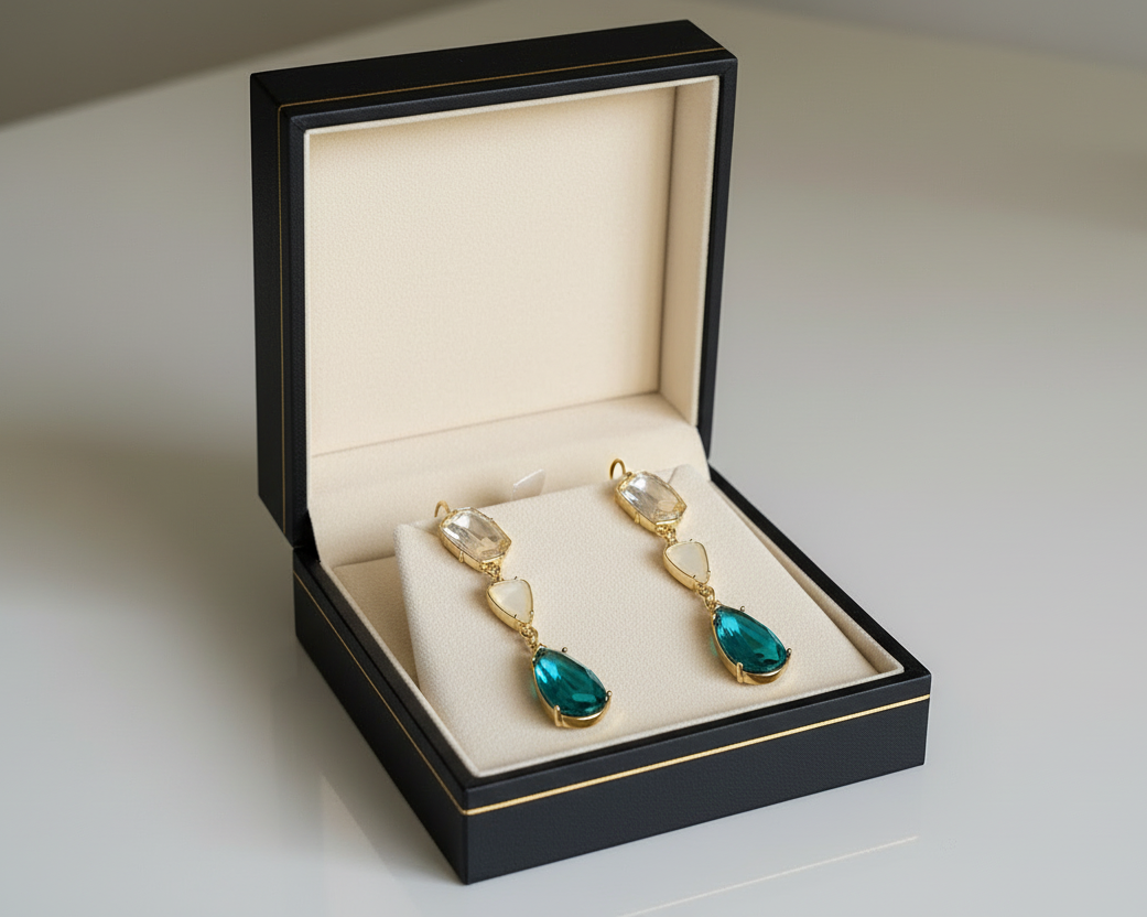 Teardrop Gem Earrings