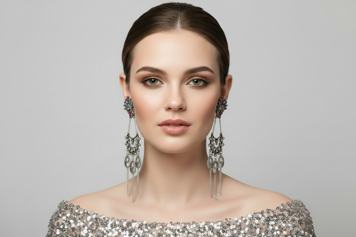 Vintage Silver Statement Earrings