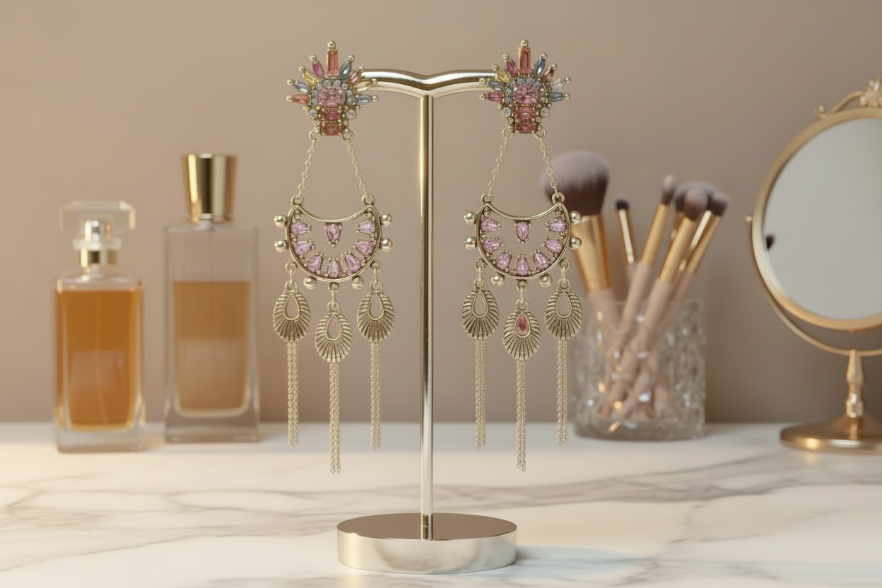 Vintage Silver Statement Earrings