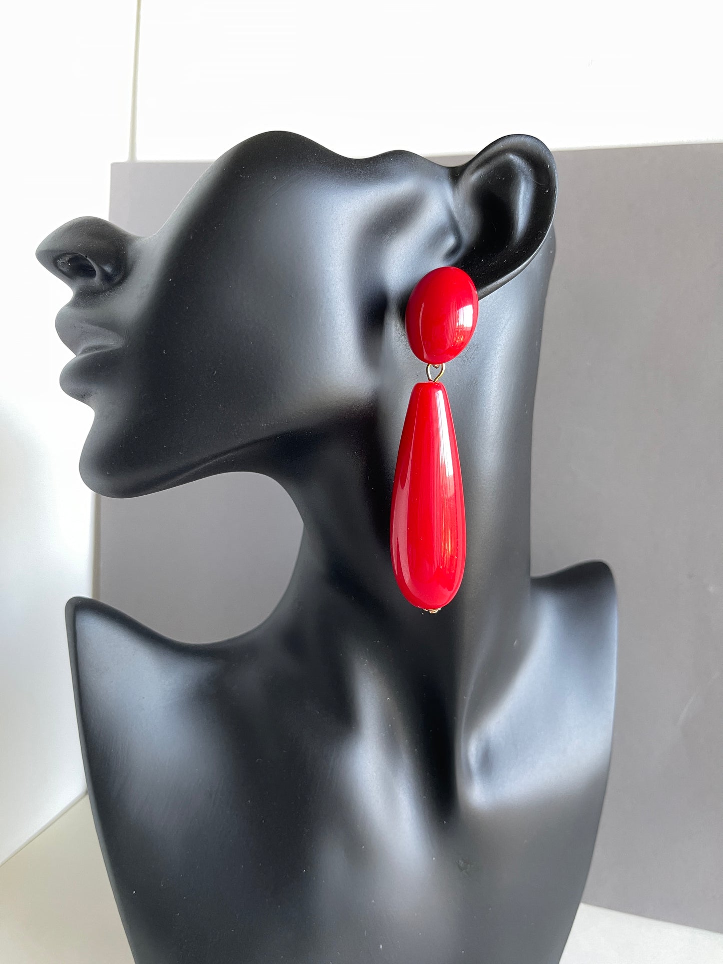 Red Teardrop Earrings