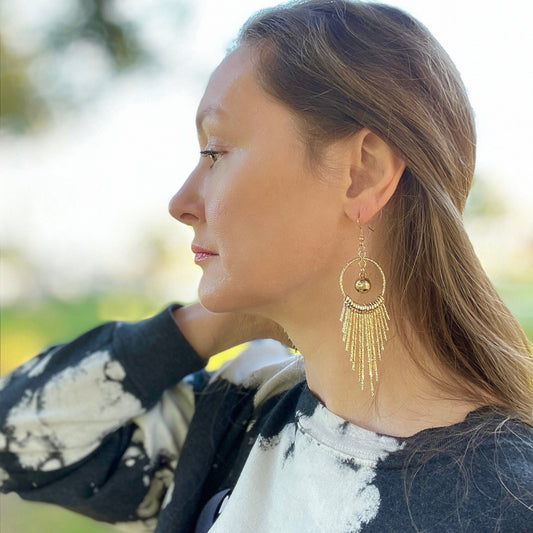 Gold Fringe Earrings