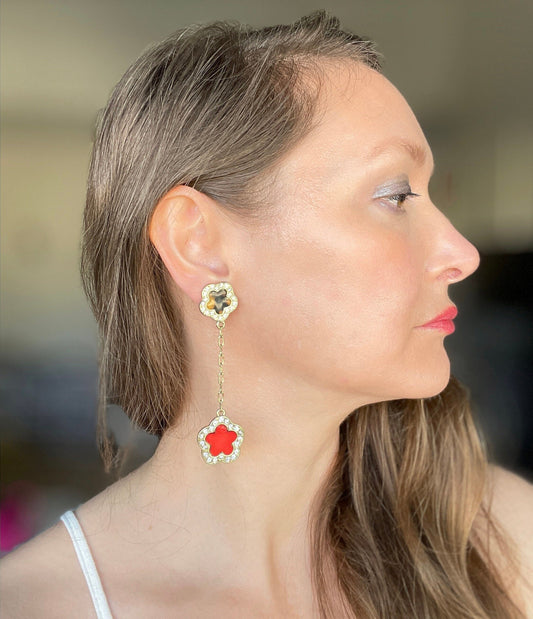 Double Flower Earrings