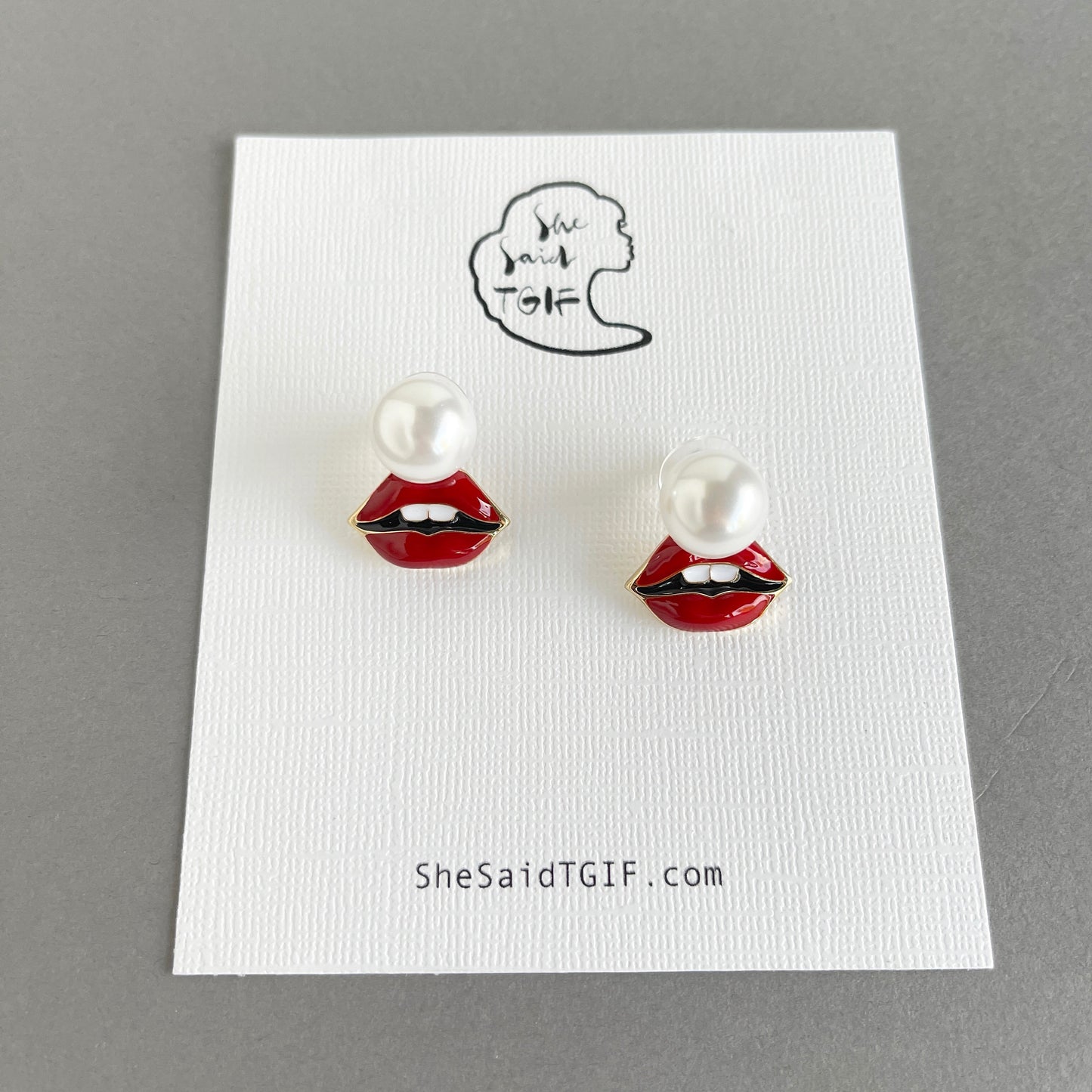 Red Lips Earrings