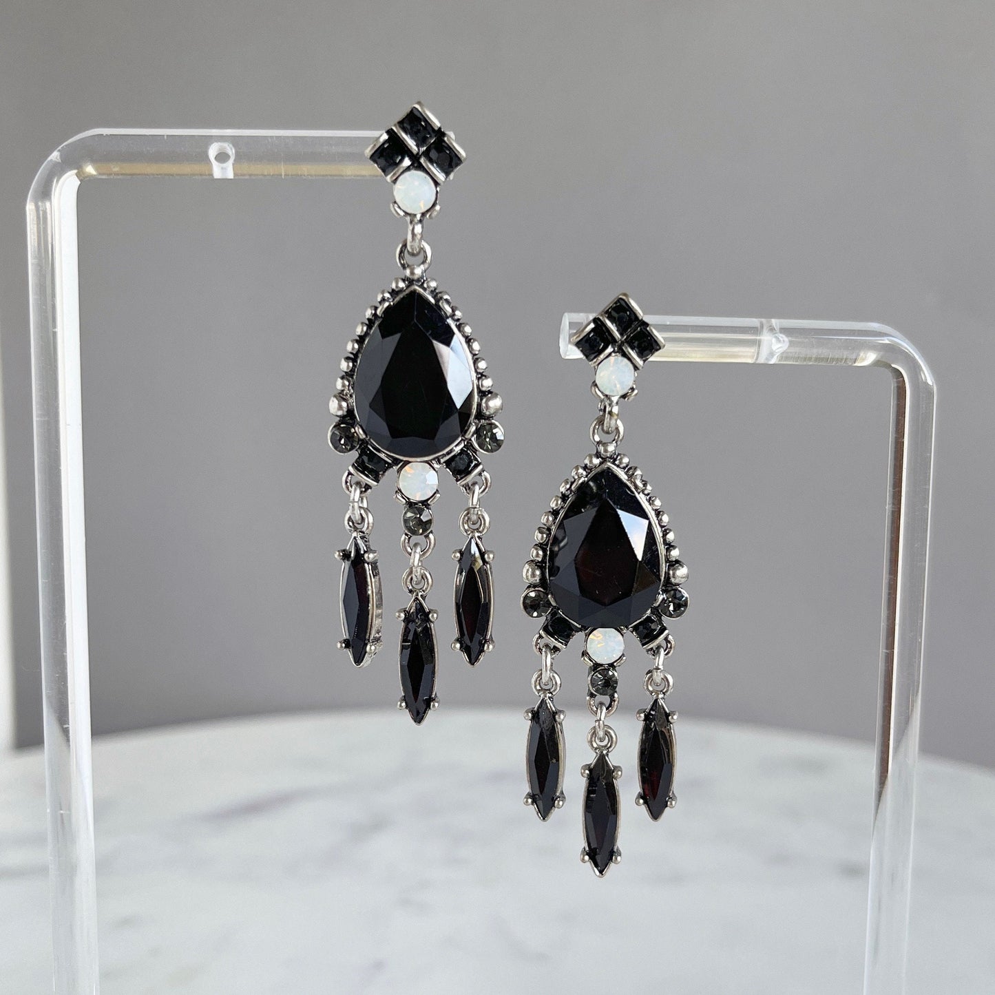 Black Chandelier Earrings
