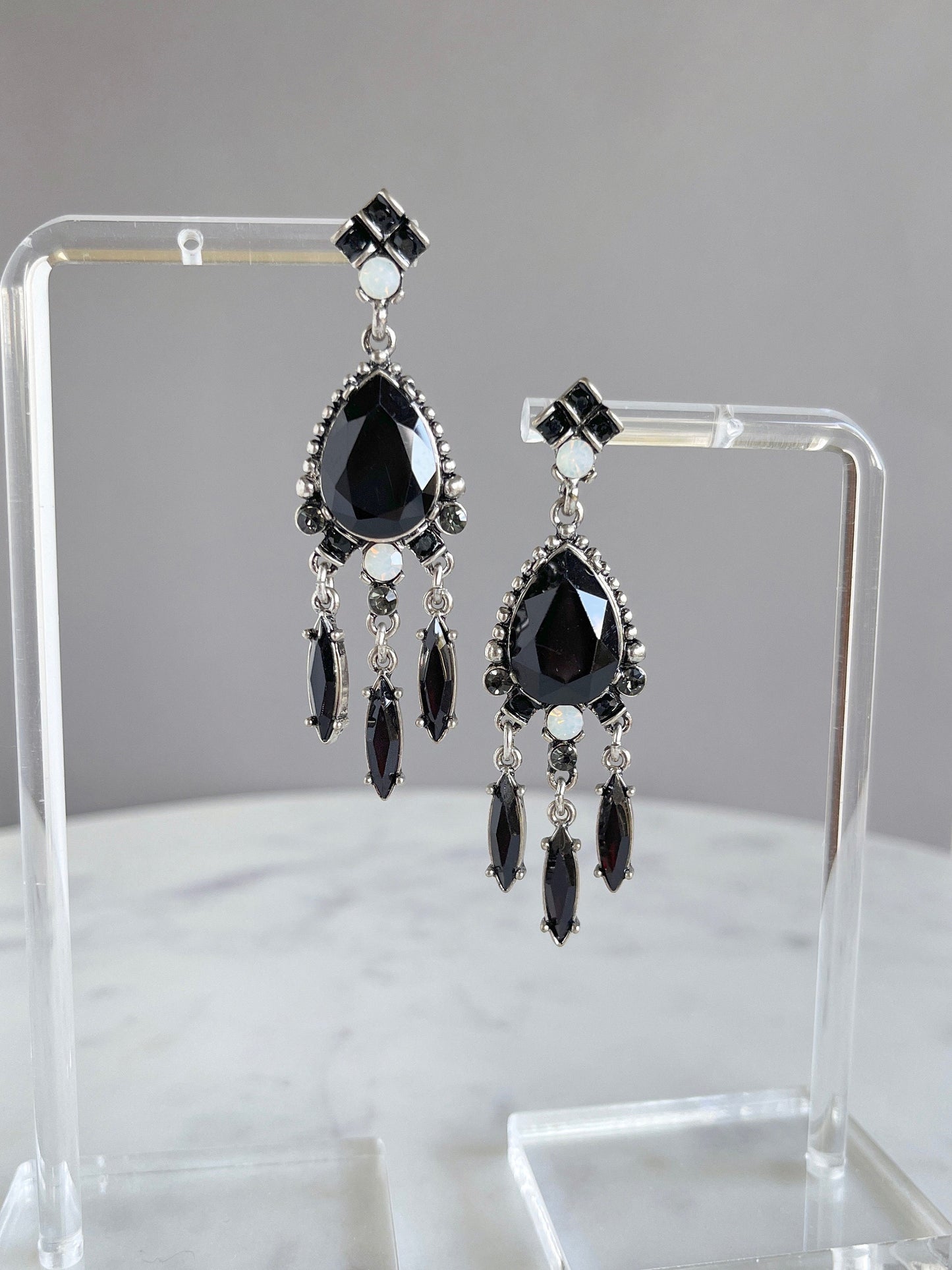 Black Chandelier Earrings