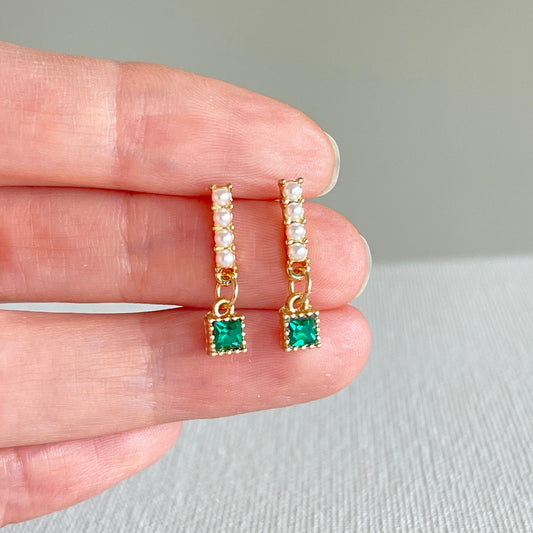 Emerald Green Studs