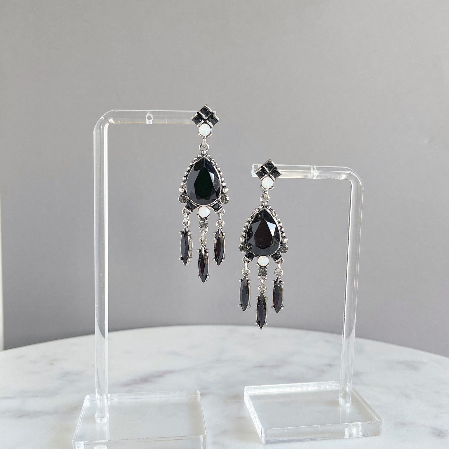 Black Chandelier Earrings