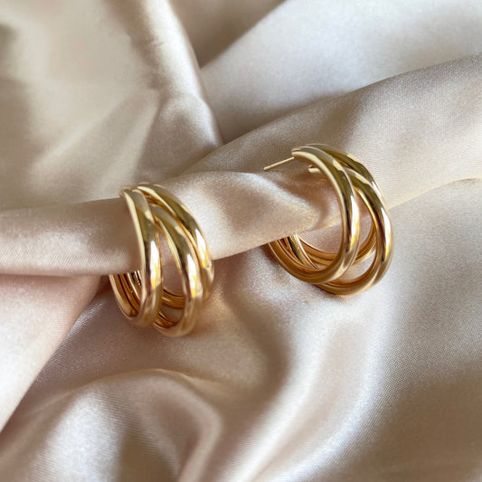 Gold Hoops Earrings