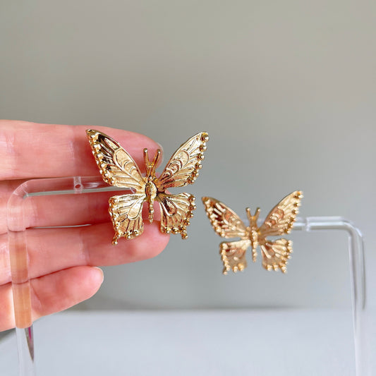 Gold Butterfly Earrings
