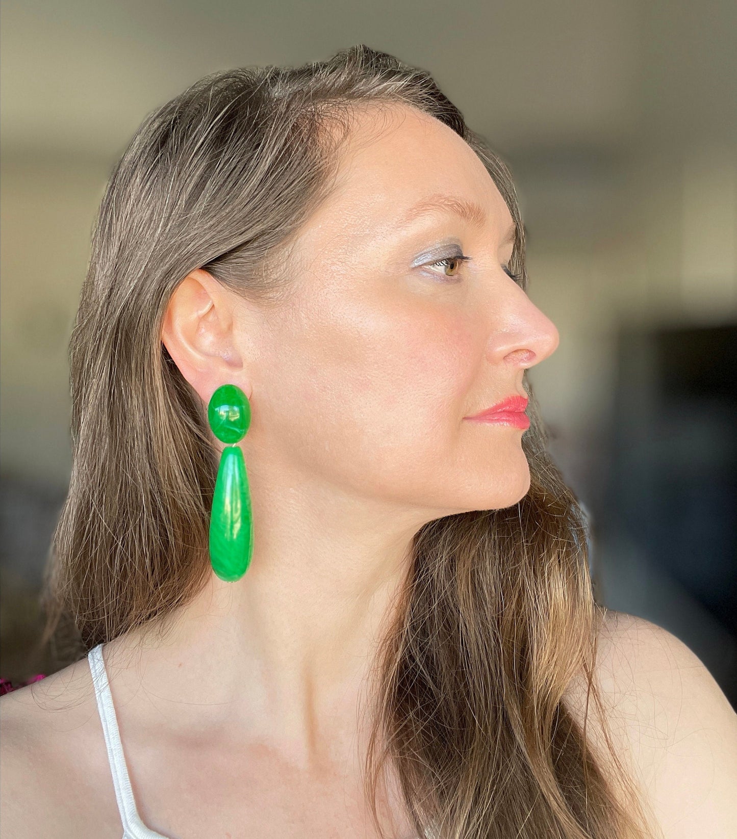 Red Teardrop Earrings