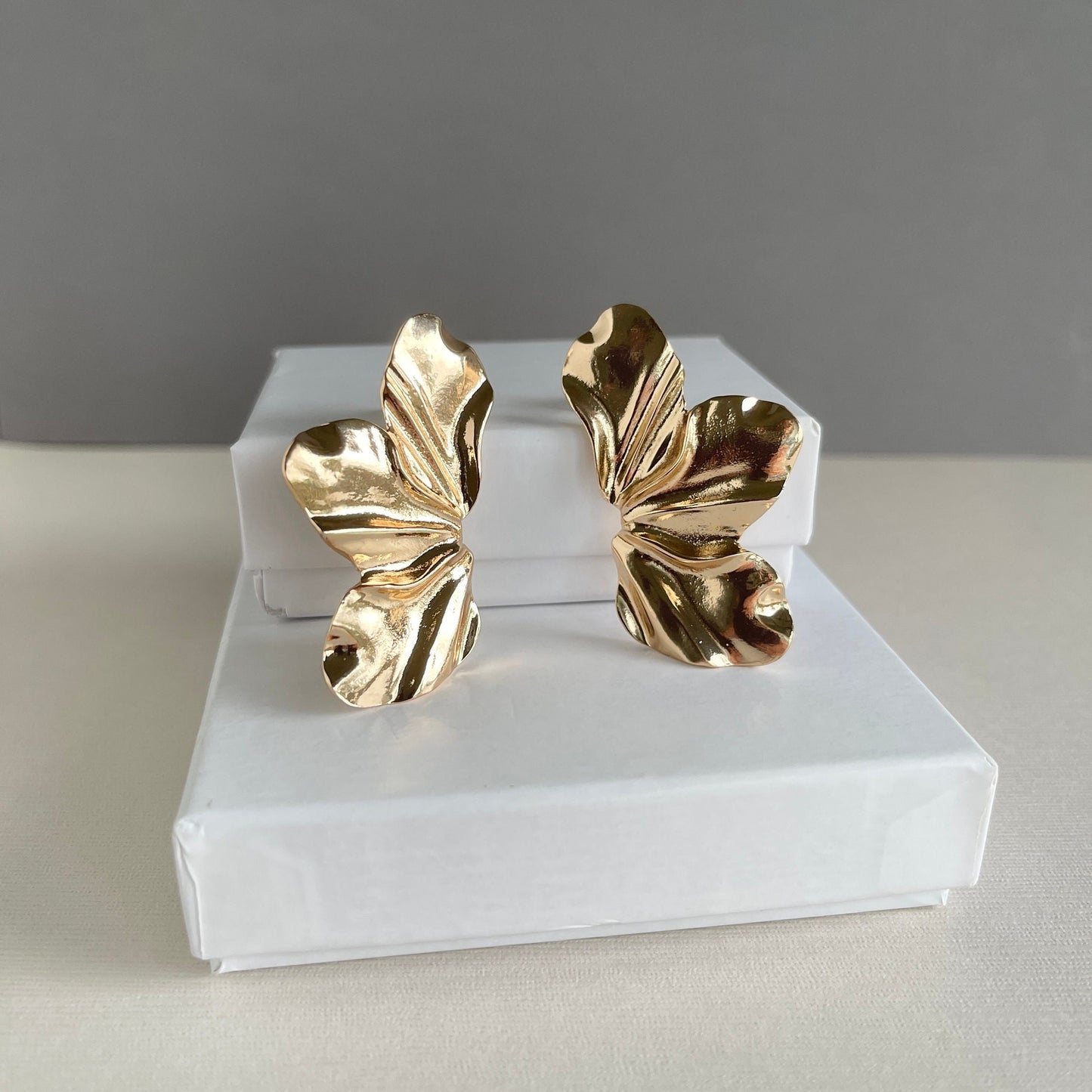 Gold Petals Earrings