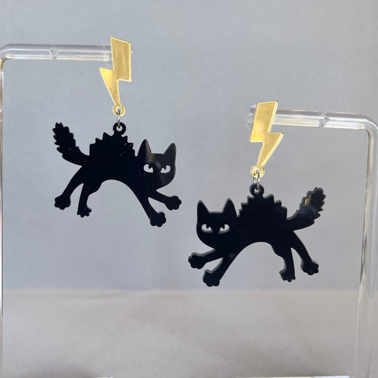Black Cat Earrings