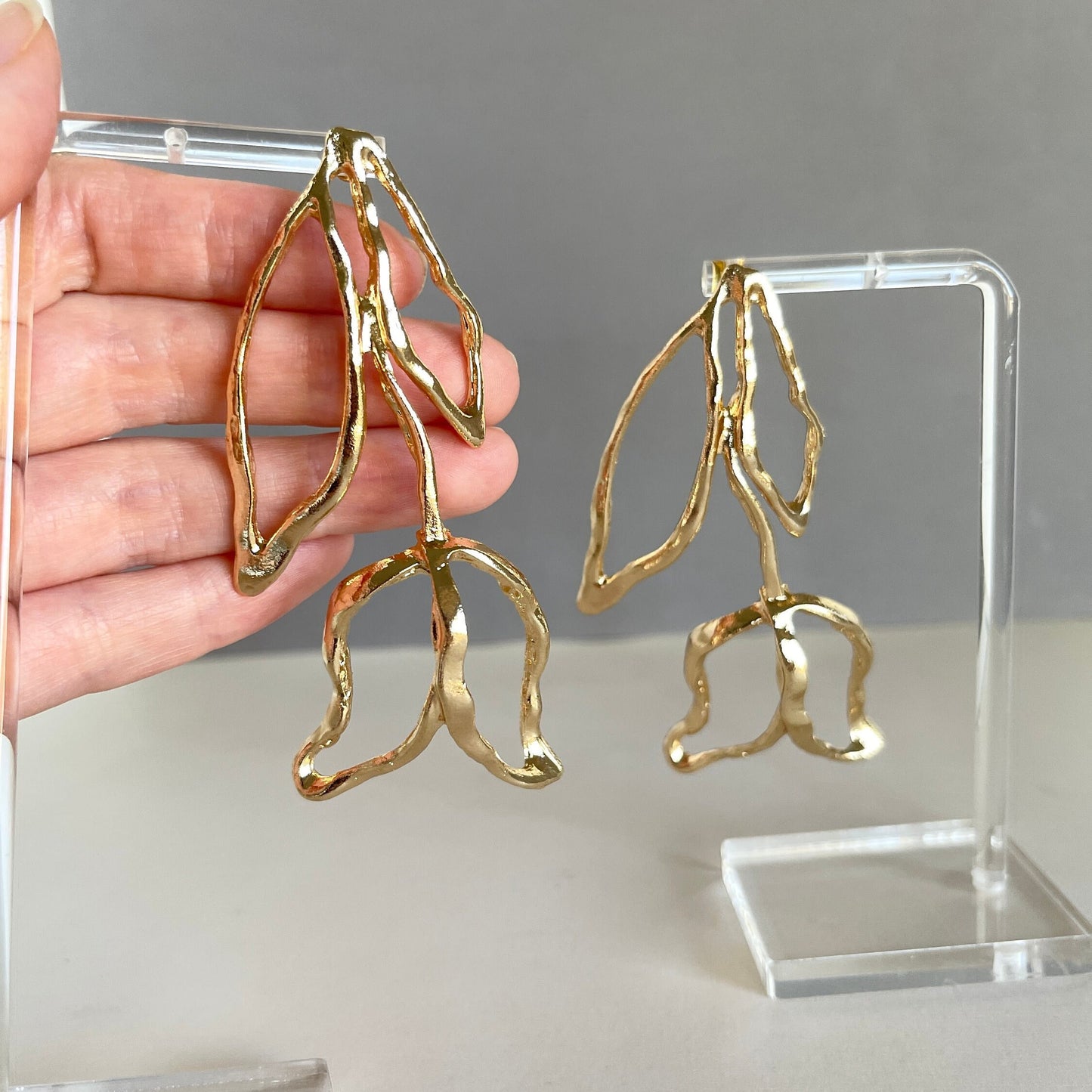 Gold Tulip Earrings