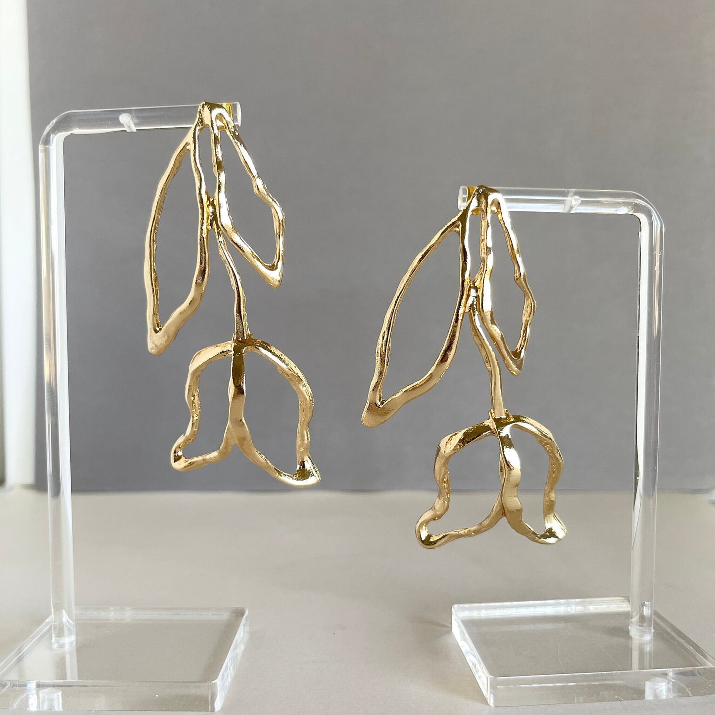 Gold Tulip Earrings