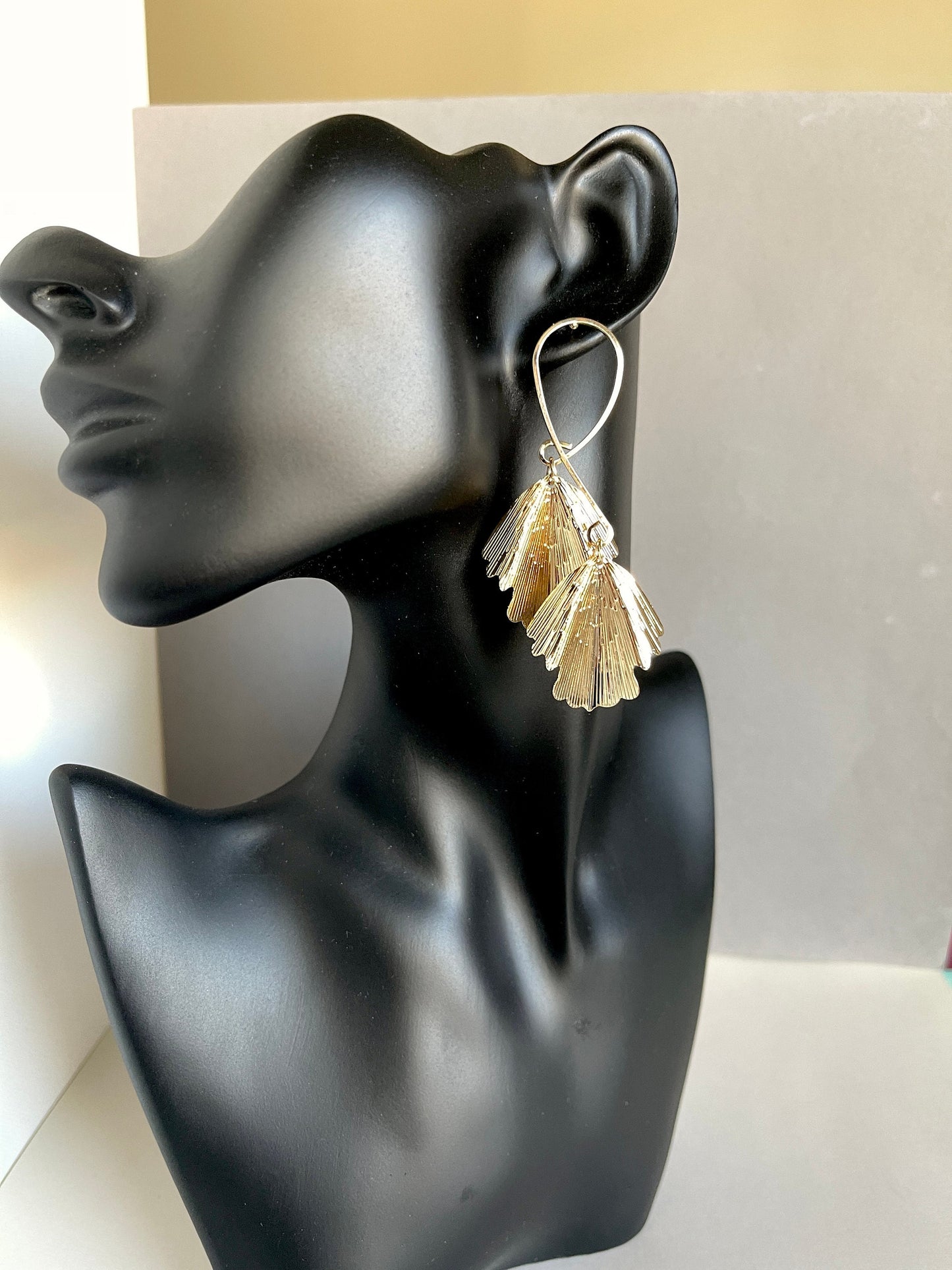 Double Leaf Drop Earrings