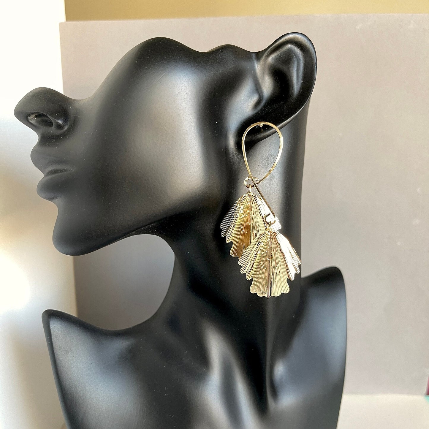 Double Leaf Drop Earrings